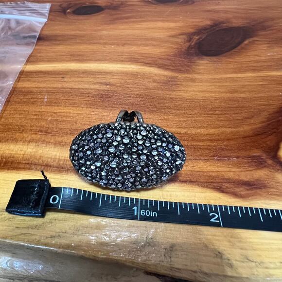 Big Time JCM Jacmel 925 Sterling Silver Italy Shield Chunky Statement Ring 9 - Picture 2 of 7